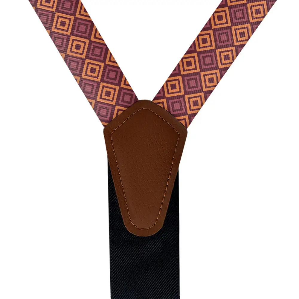 Basil Geometric Pattern Suspenders