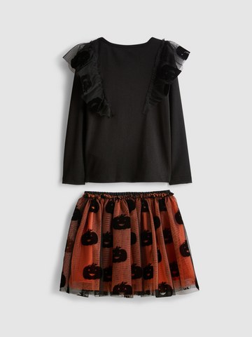1-9yrs | Halloween Pumpkin Blouse and Tutu Skirt Set detail 1