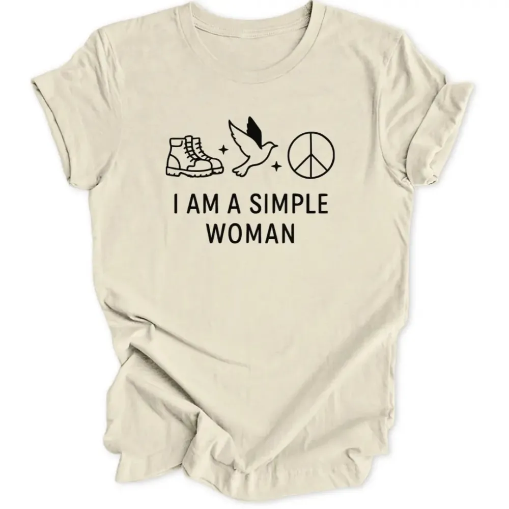 Simple Woman Peace Unisex T-Shirt