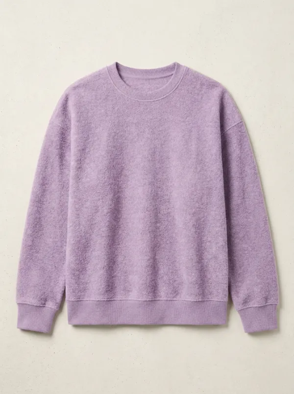 Performance-Inspired Fleece Graphic Print Relaxed Look Men's Fleece Crewneck Sweatshirt