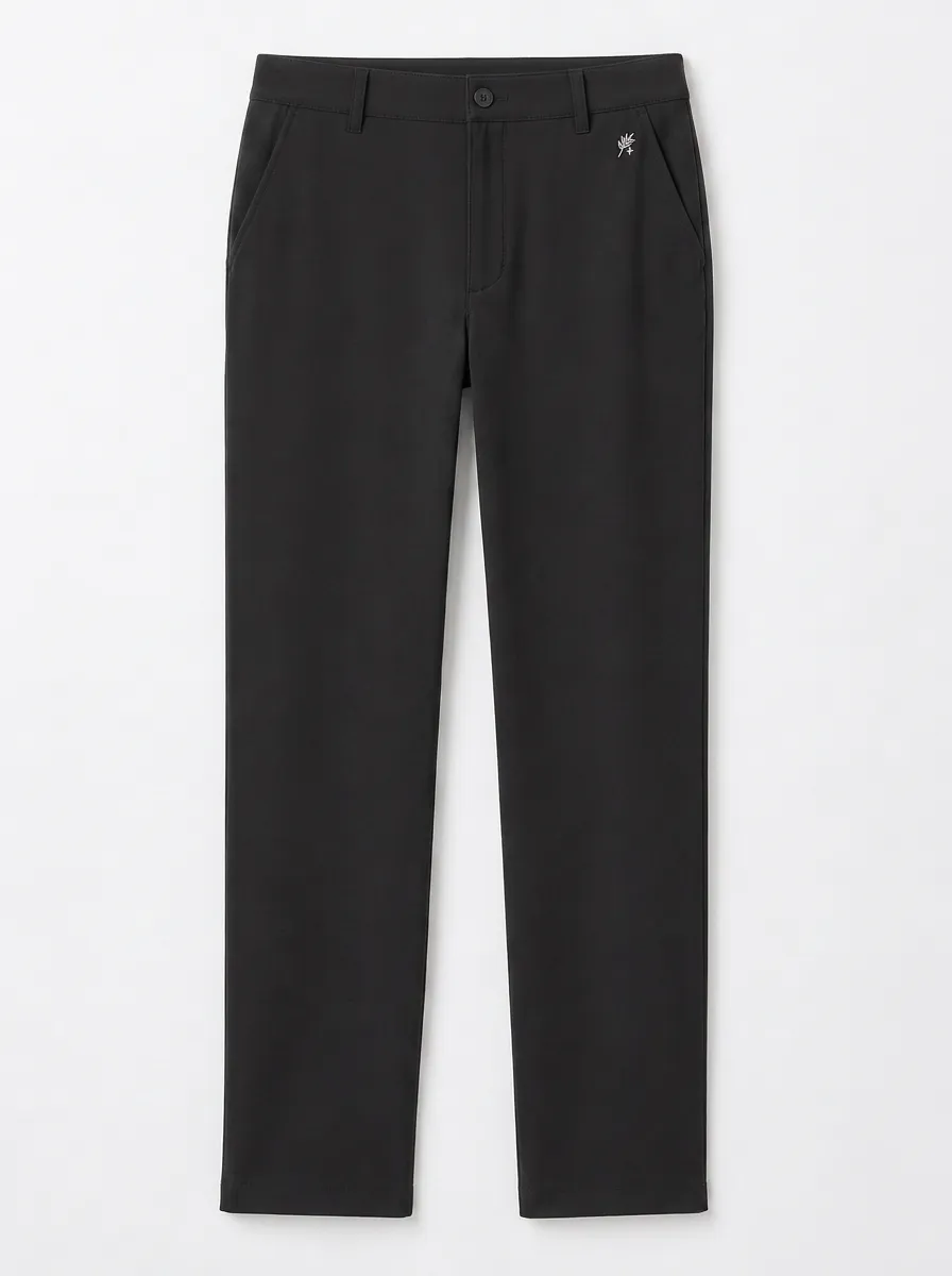 Women's Classic Comfort Leaf Logo Printed Mid Rise Straight Leg Pants