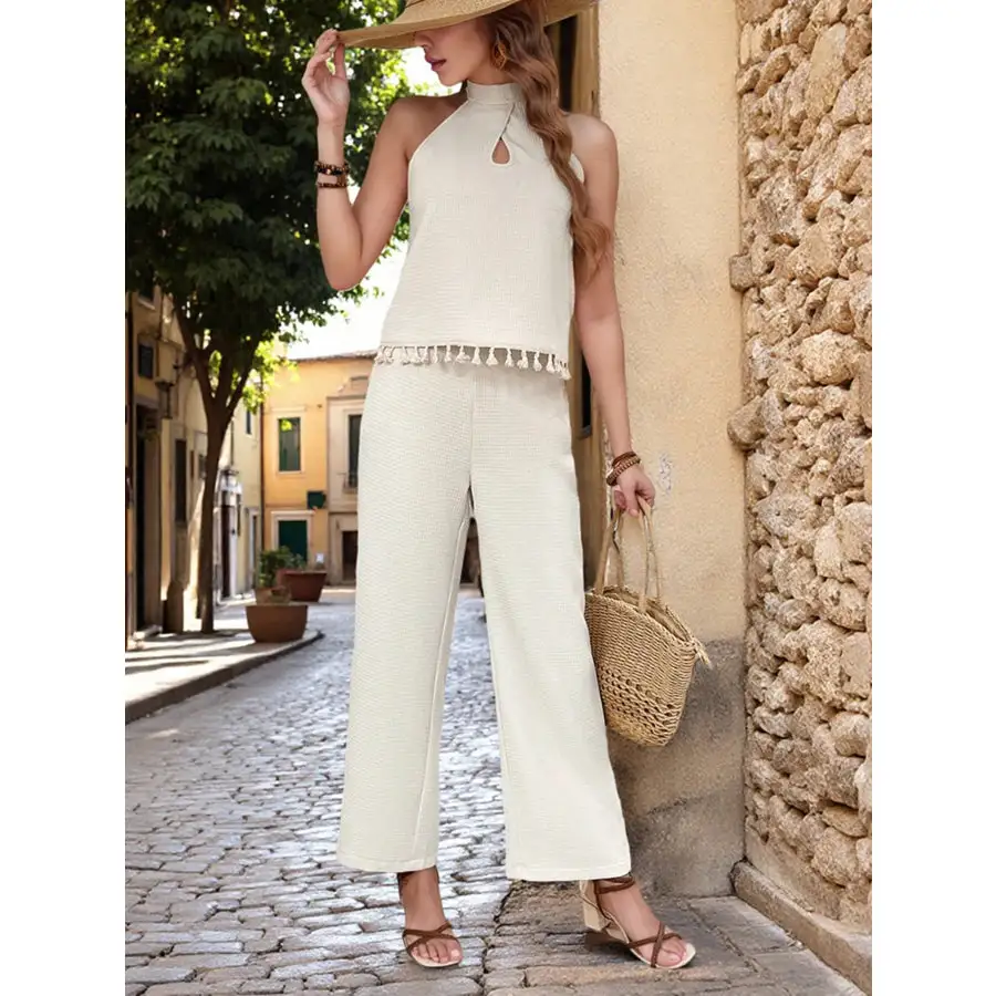 Halter Neck Cami and Pants Set