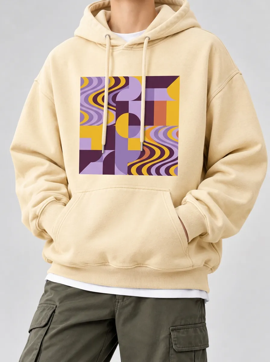 Unisex Geometric Abstract Casual Graphic Hoodie
