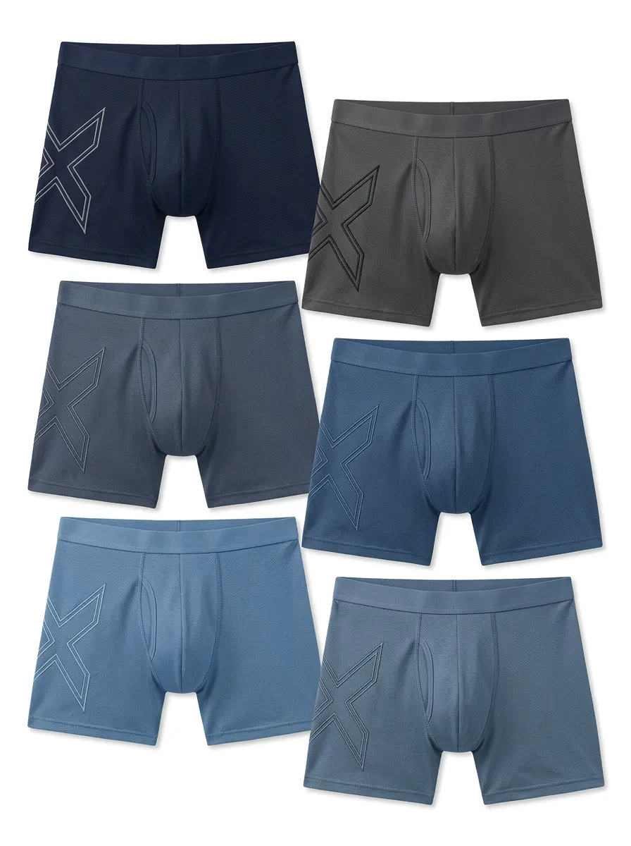 Men's Embossed Contoured-Pouch Multi-Pack Boxer Briefs