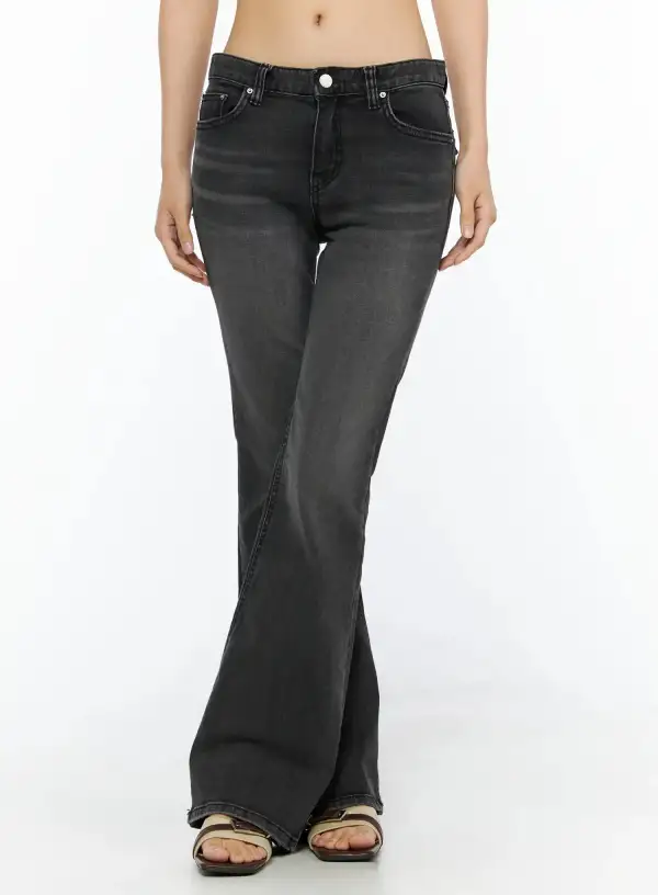 Low-Rise Bootcut Jeans