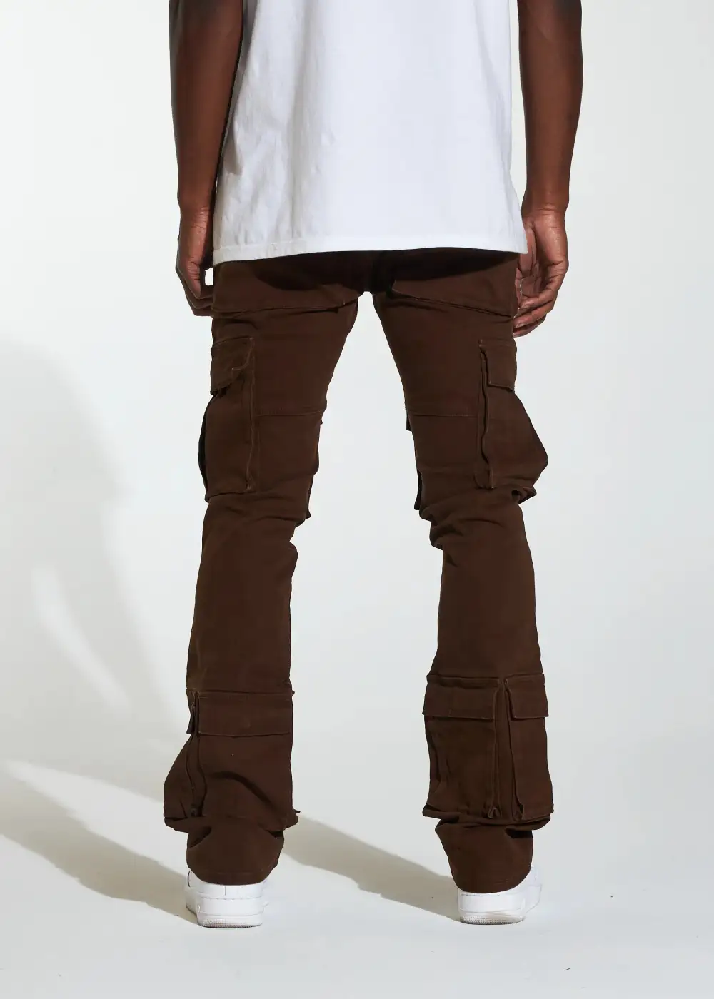 Distressed Stacked Cargo Pants