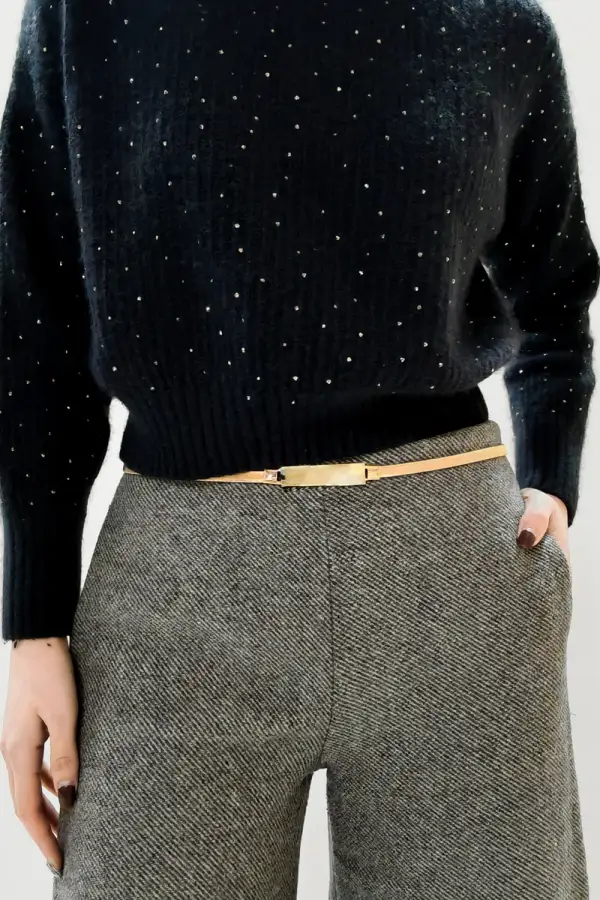Slim Elastic Buckle Belt