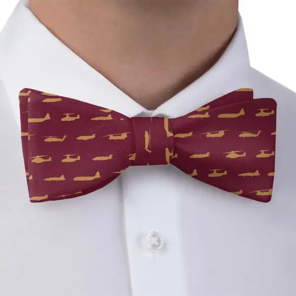 Marine Aircrafts Pattern Bow Tie