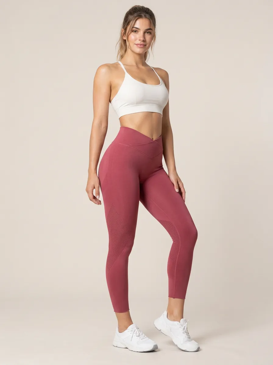 Women's Cross Waist Yoga Printed Seamless Fitness Leggings