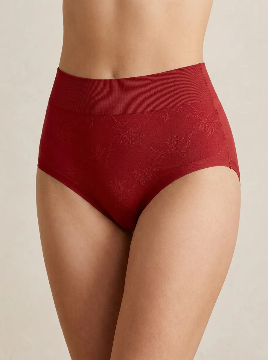 Women's High-Waisted Seamless Floral-Pattern Panties