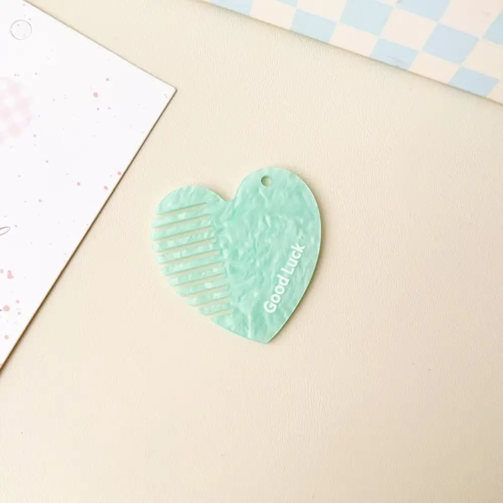 Acrylic Heart Comb Keychain Pendant for Bag Accessory