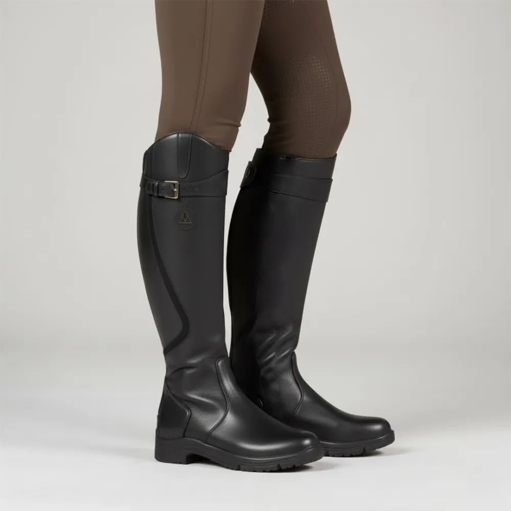 Leather Knee Tall Boots Waterproof Flat Boots Everyday Wear