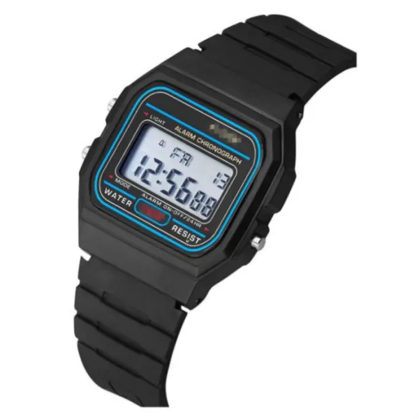 Vintage Square Digital Watch for Men Women, Multi-Function Alarm Chronograph Waterproof Sports Electronic Wrist Watch