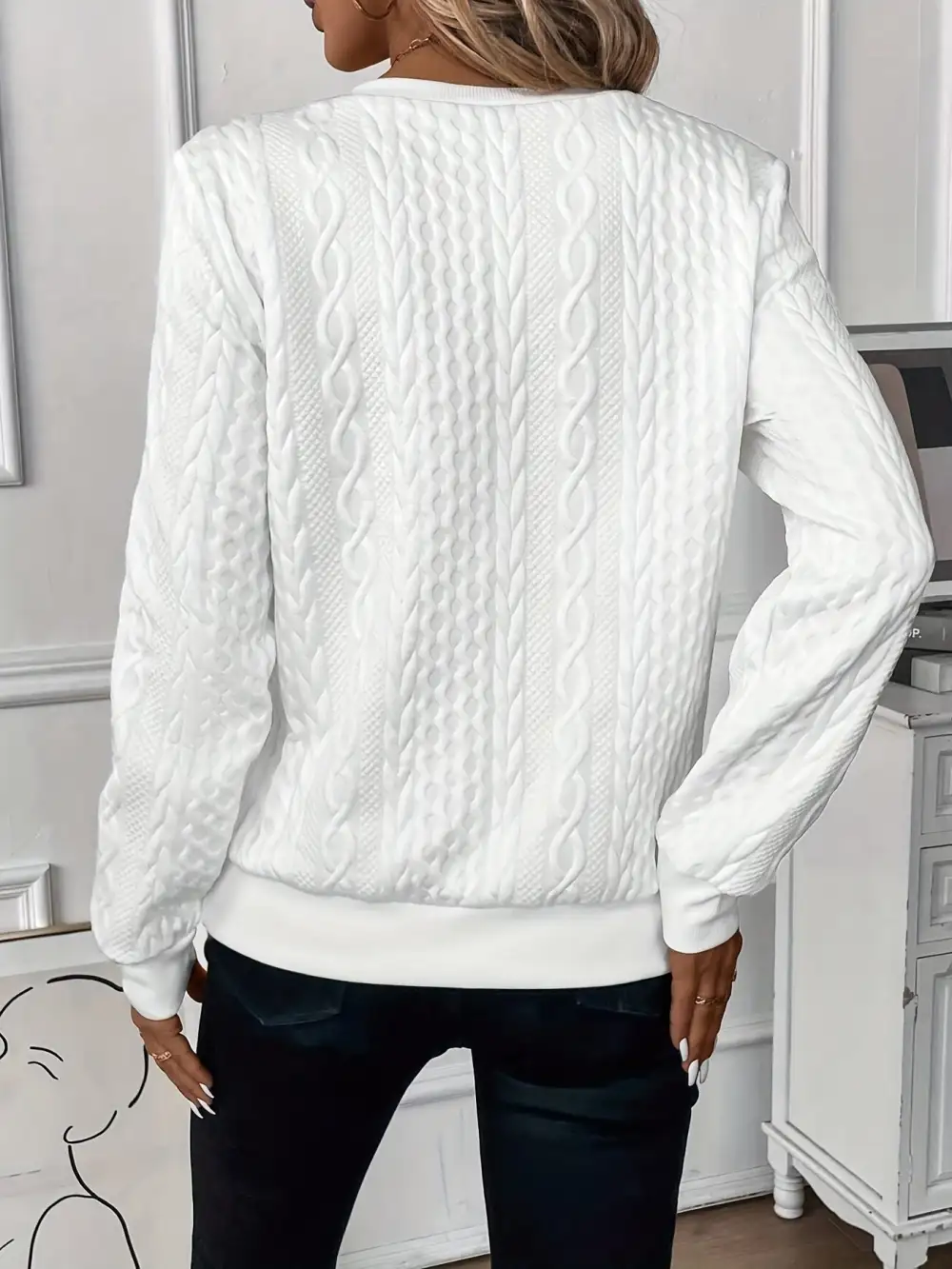 Cable Half Zip Pullover