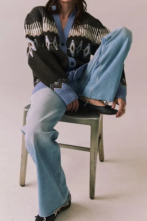 Women's Autumn Fair Isle Knit Cardigan