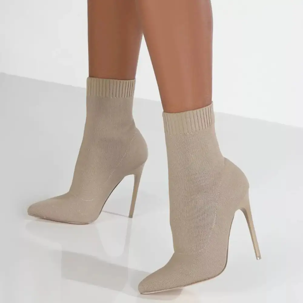 Relaxed Pointed Toe Stiletto Boots