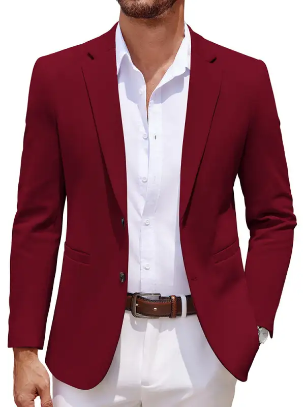 Casual Knit Two Buttons Suit Jackets