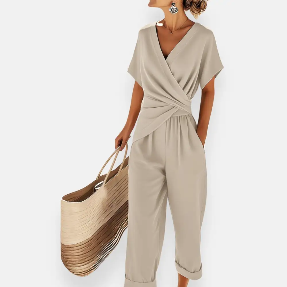  Draped Wrap Jumpsuit