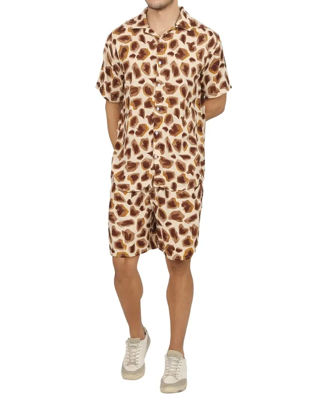 Brown Printed Matching Set