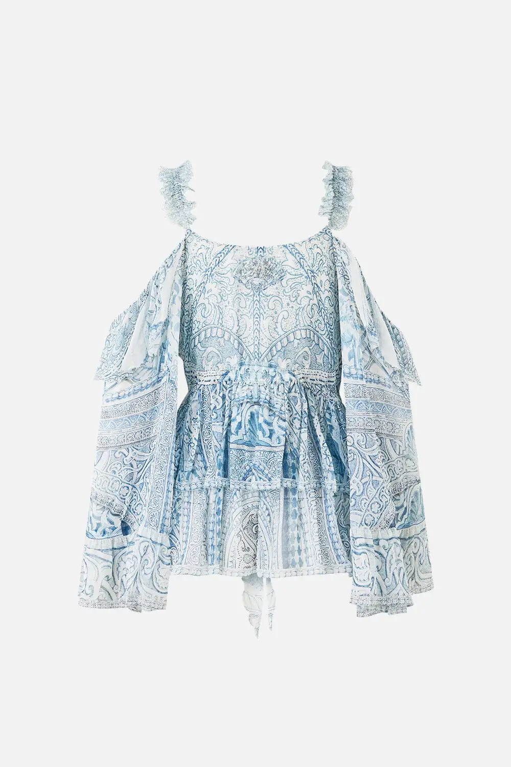 Cold Shoulder Ruffle Top