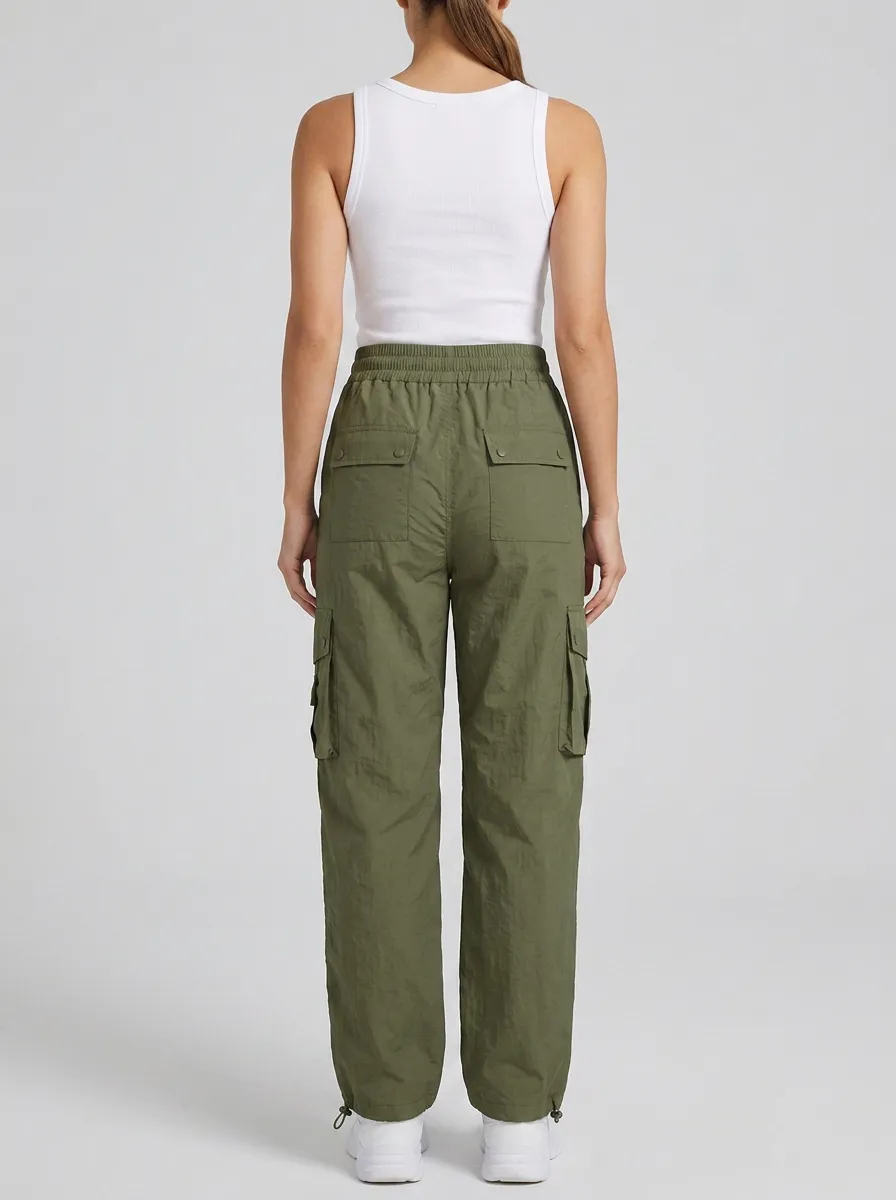 Drawstring Multi-Pocket Breathable Cargo Pants