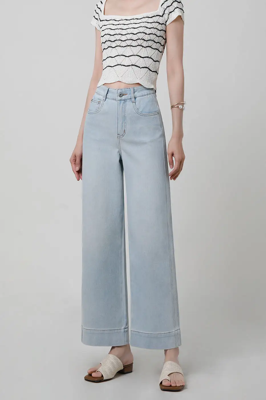 Wide-Leg Classic-Fit Jeans