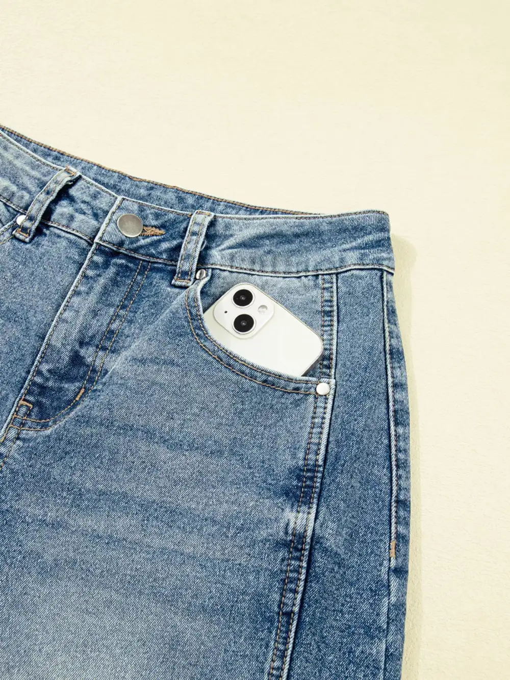 Knit Simple Denim Jeans