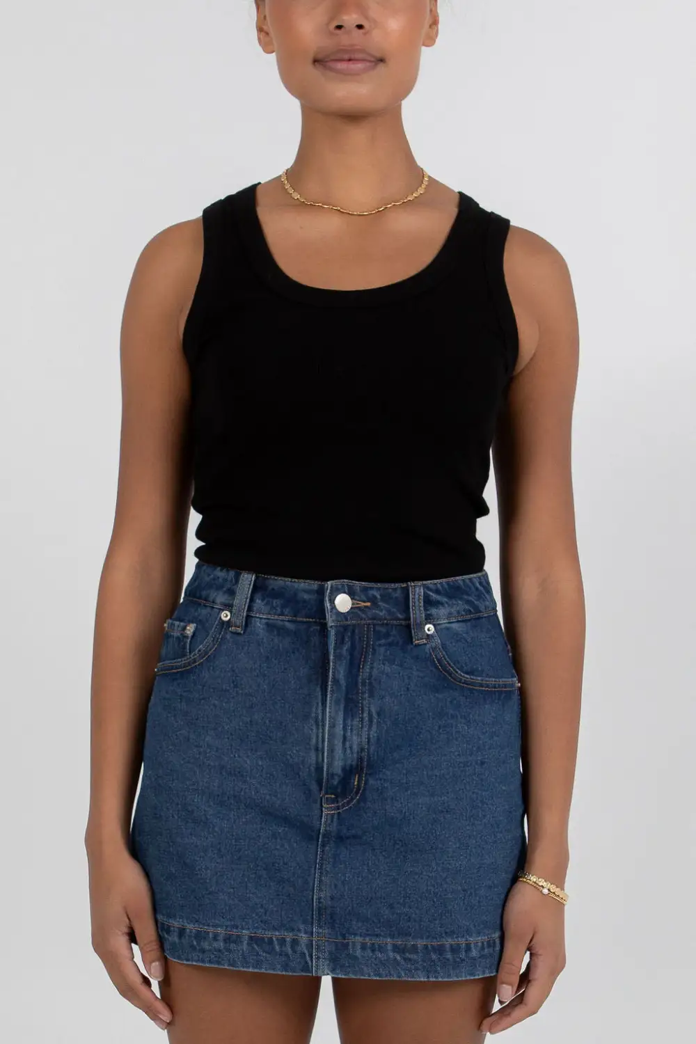 Soft Texture Relaxed Singlet Tank Top