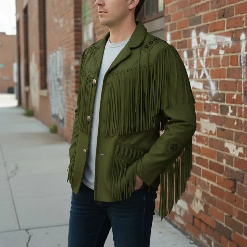 Modern Suede Western Fringe Jacket