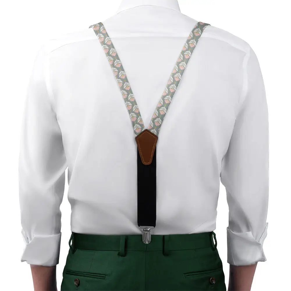 Grand Deco Floral Pattern Suspenders