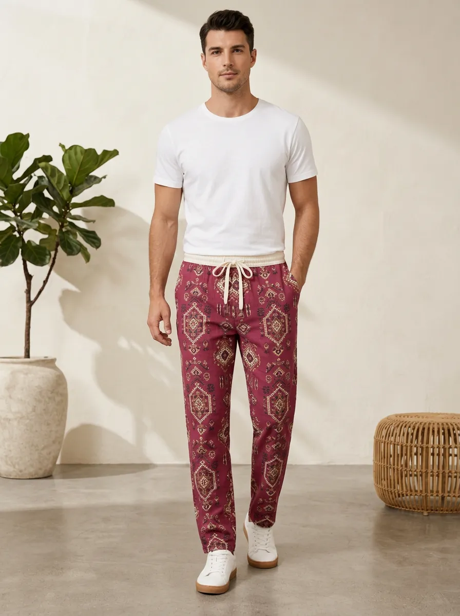 Men's Boho Geometric Pattern Pants