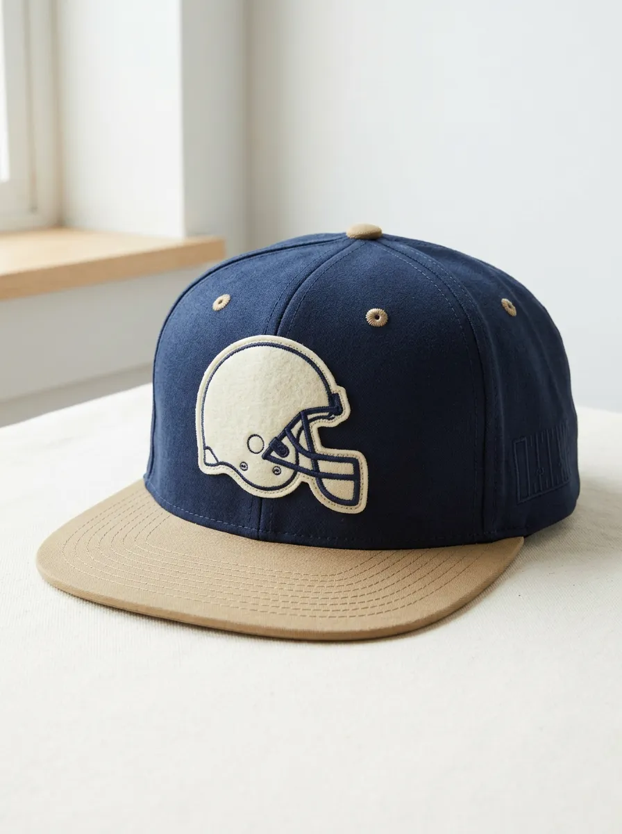 Men's Gridiron Football Fan Helmet Graphic Embroidered Snapback Cap