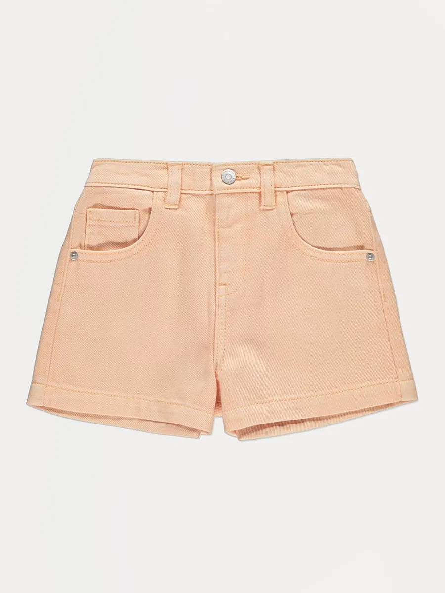 Orange Denim Shorts