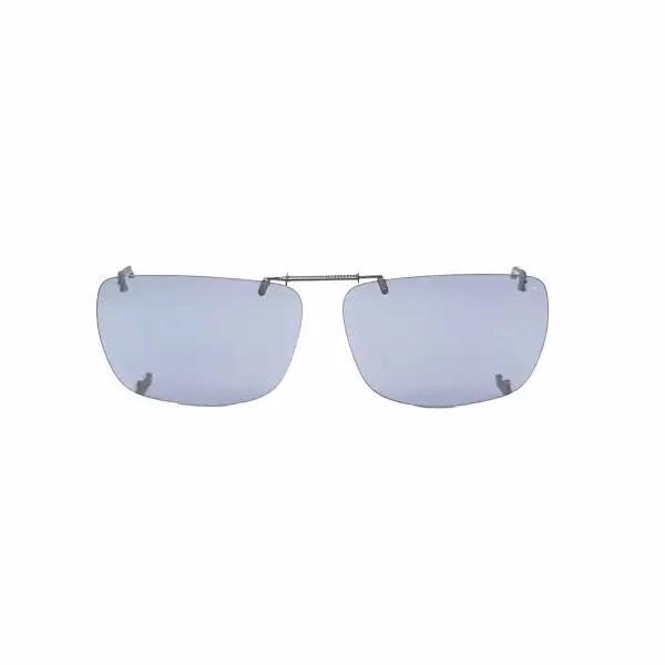 Frameless 54mm Rectangular Polarized Clip-On Sunglasses for Plastic Frames