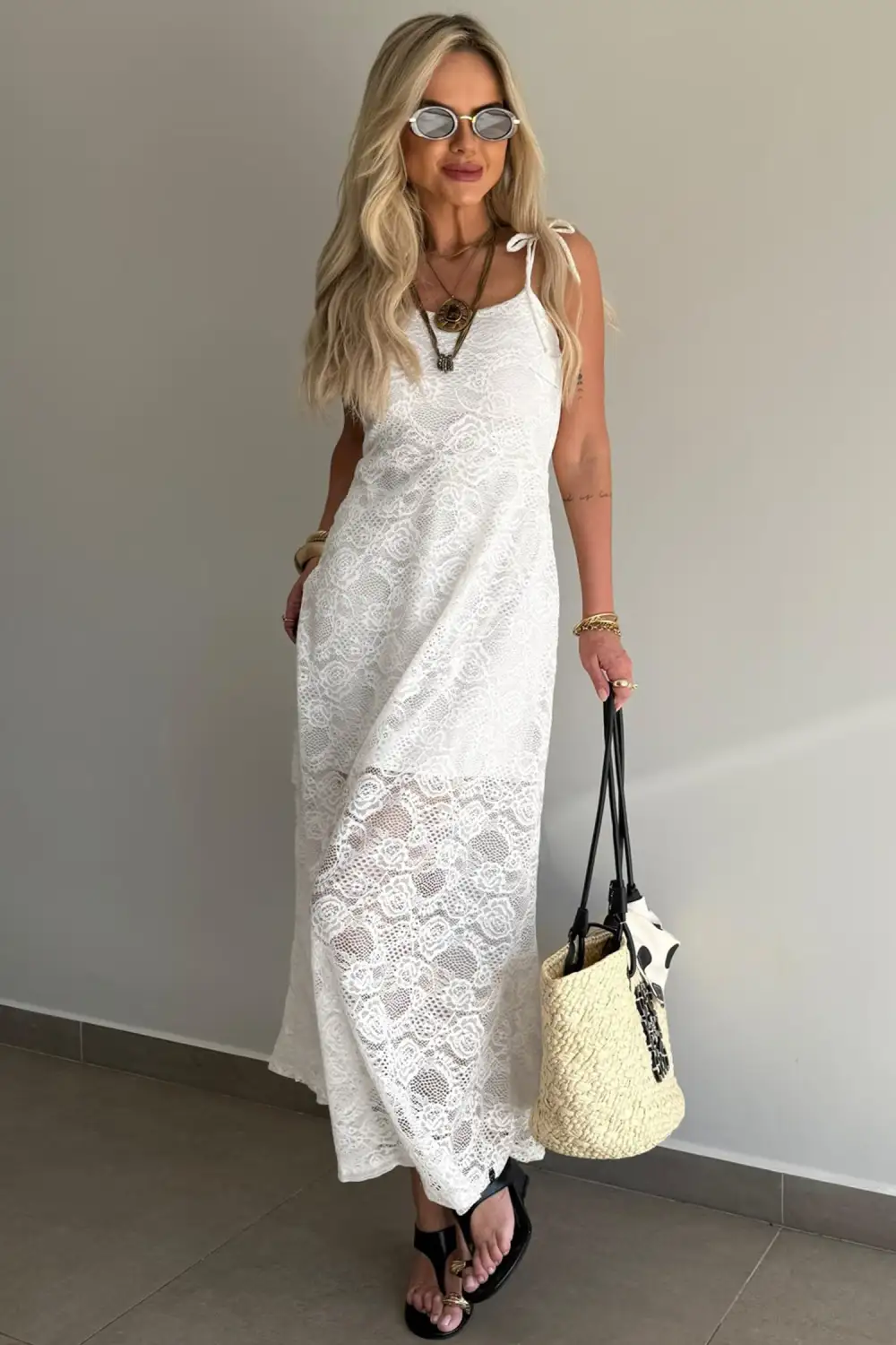 Comfort Fit Floral Lace Dress