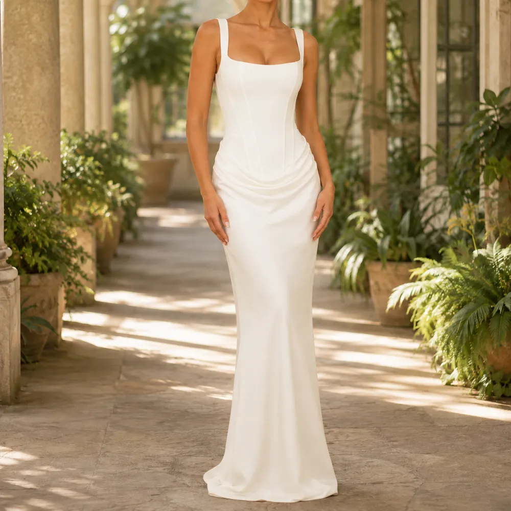 Modern Lace Corset Maxi Dress