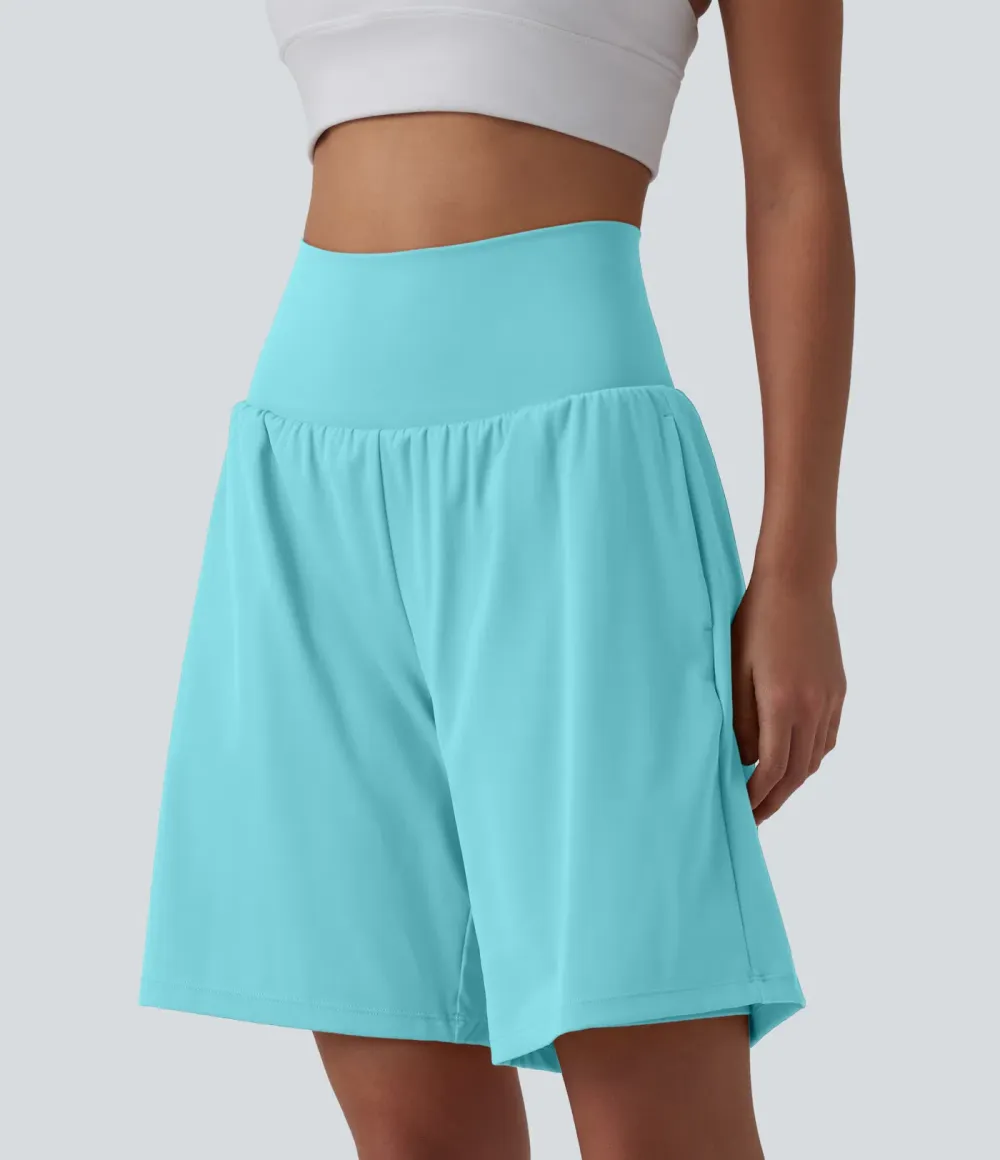 SoftlyZero Airy Super High Waisted 2-in-1 Cool Touch Yoga Shorts 9
