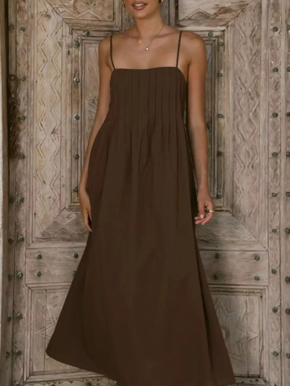 Elegant Pleated Casual Dress