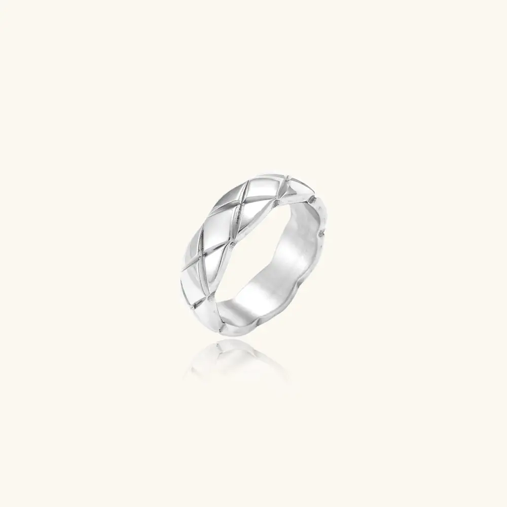 Quilted Steel Ring