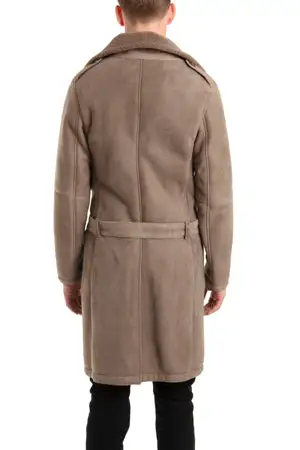 Suede Shearling Double-Breasted Jacket