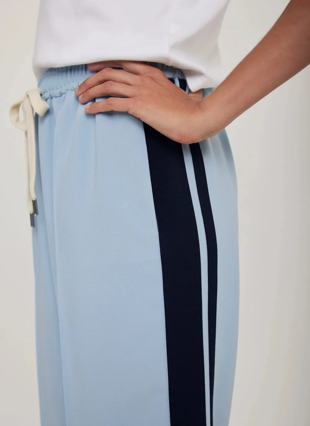 Casual Style Side Stripe Trousers