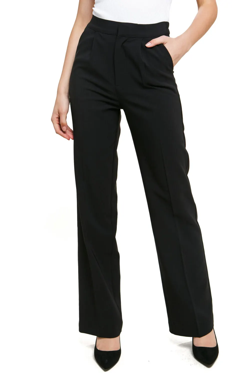 High Rise Wide Leg Pants