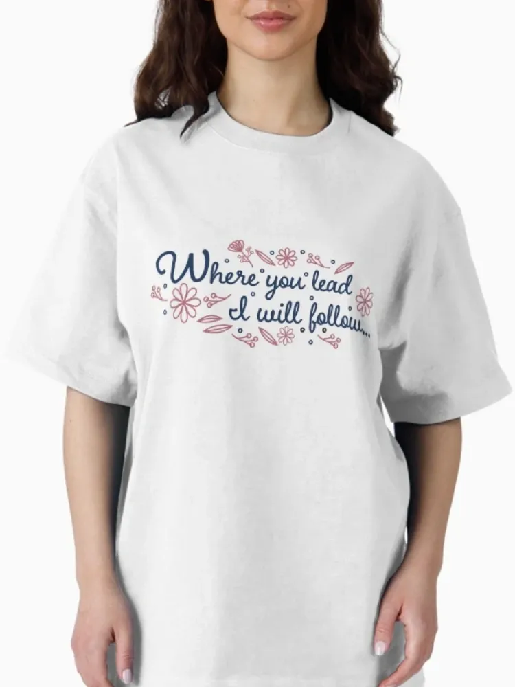 Women's Casual Elegant Text Print Crew Neck Short-Sleeve T-Shirt