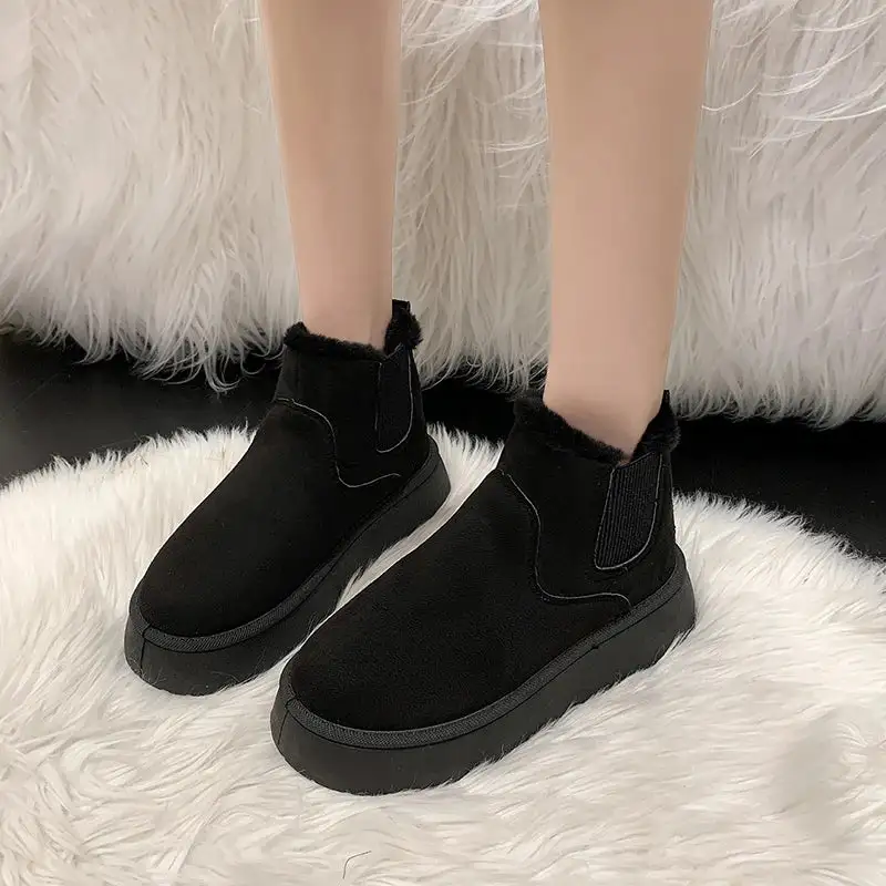 Plush-Lined Warm-Lined Ankle Boots