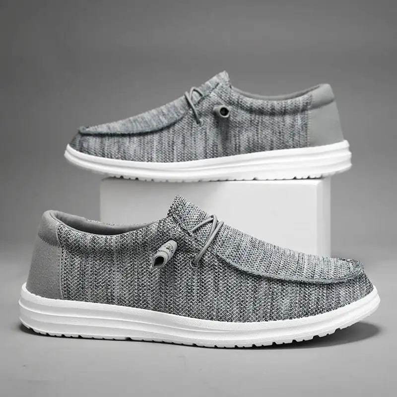 Breathable Canvas Slip-On Casual Shoes