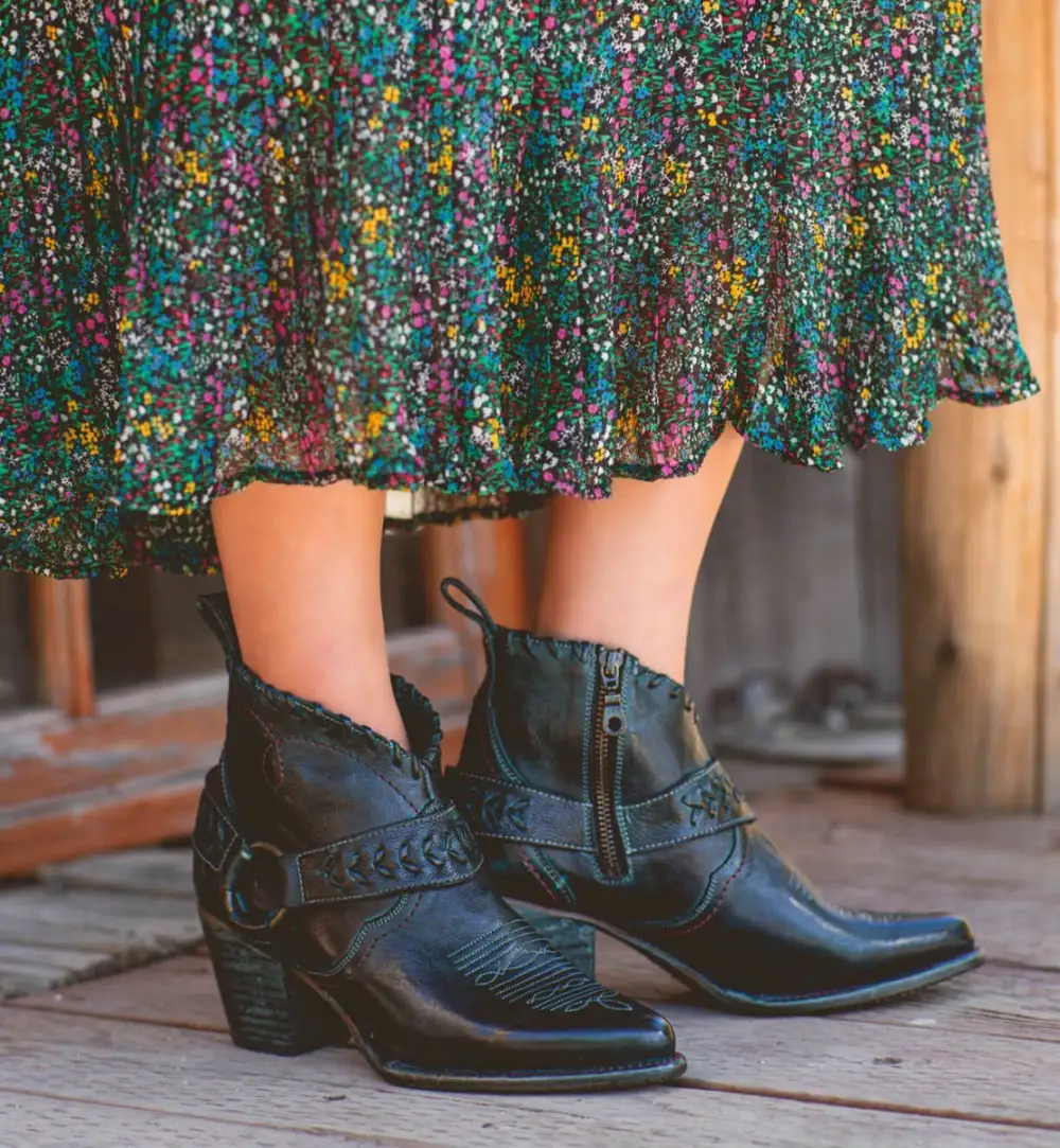 Harness Woven Western Boots