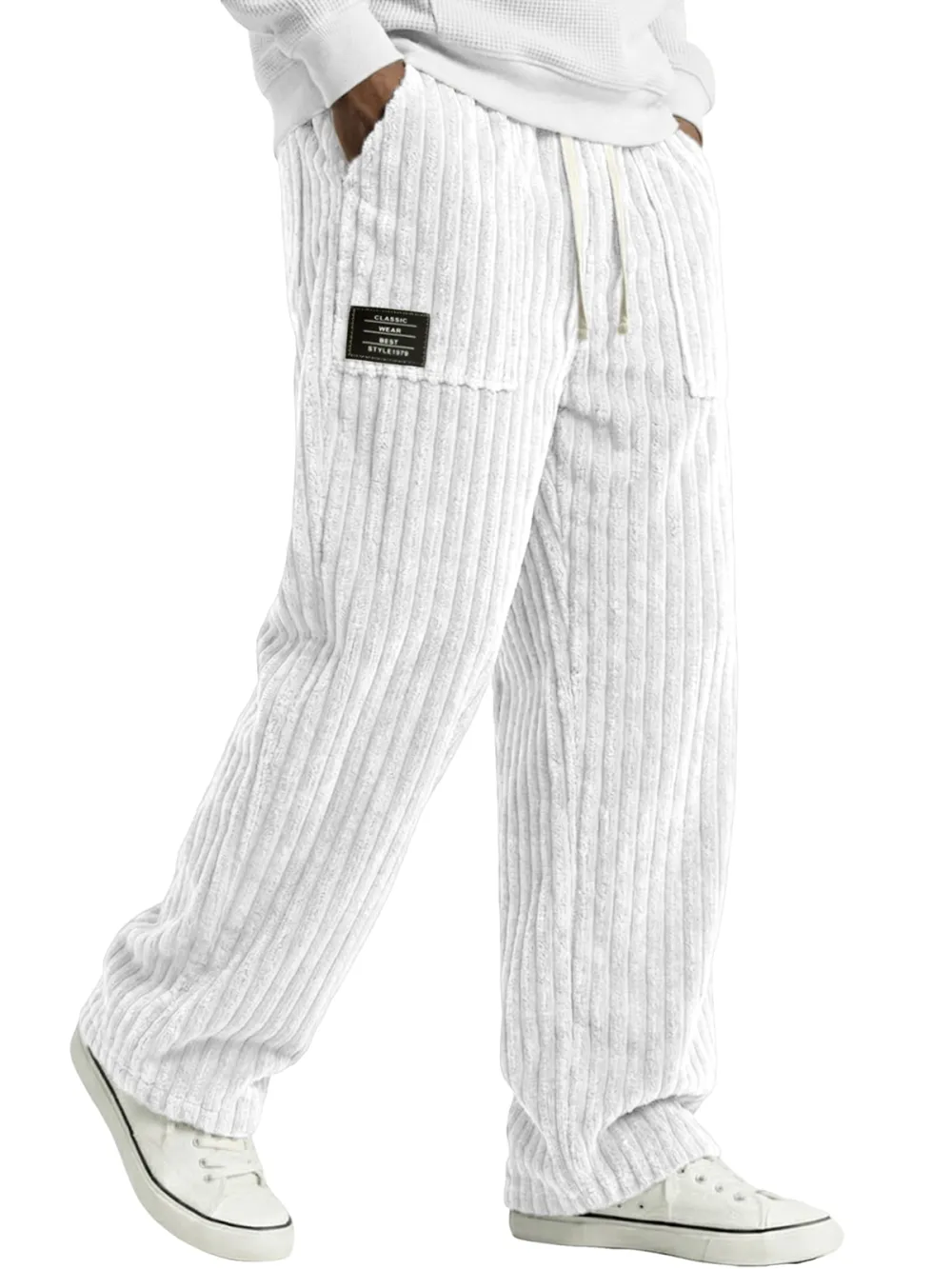 Corduroy Pocket Seamed Pants