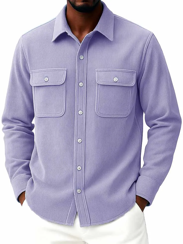 Relaxed Corduroy Long Sleeve Shirt