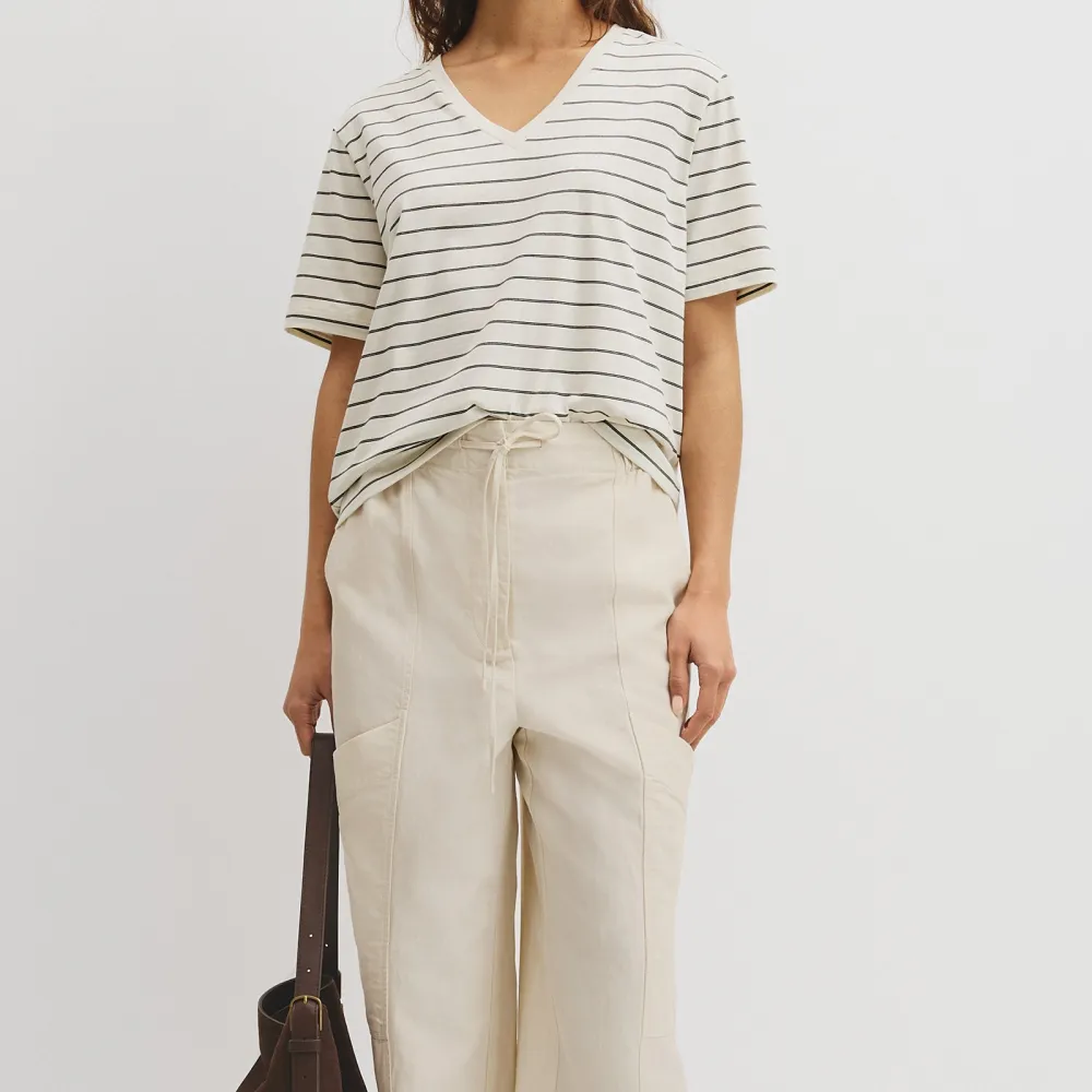 Women's V Neck Striped T-Shirt