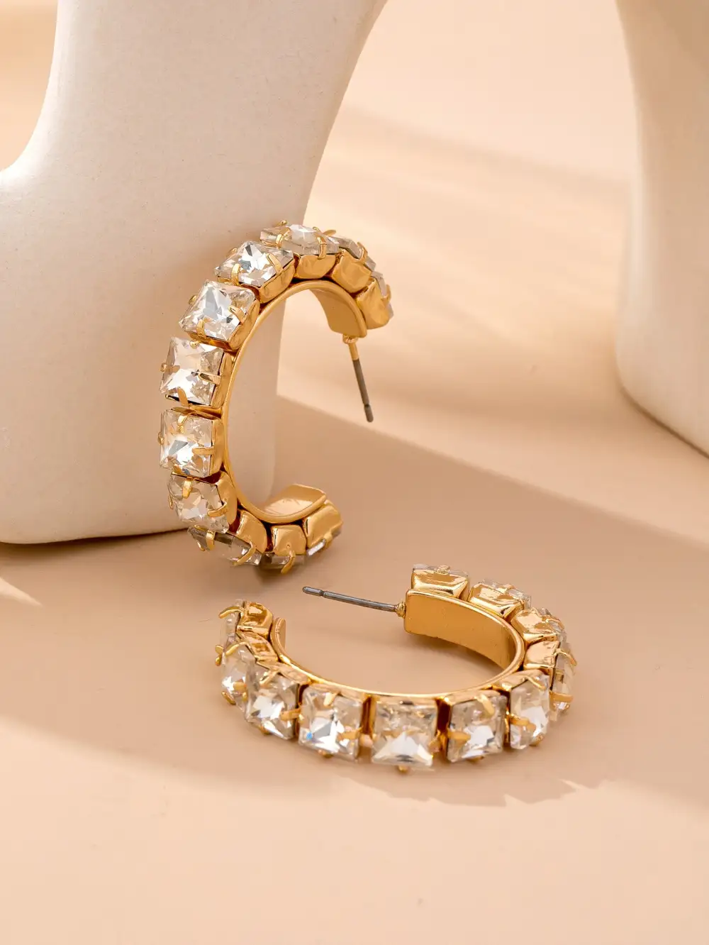 Crystal ncrusted Hoop arrings